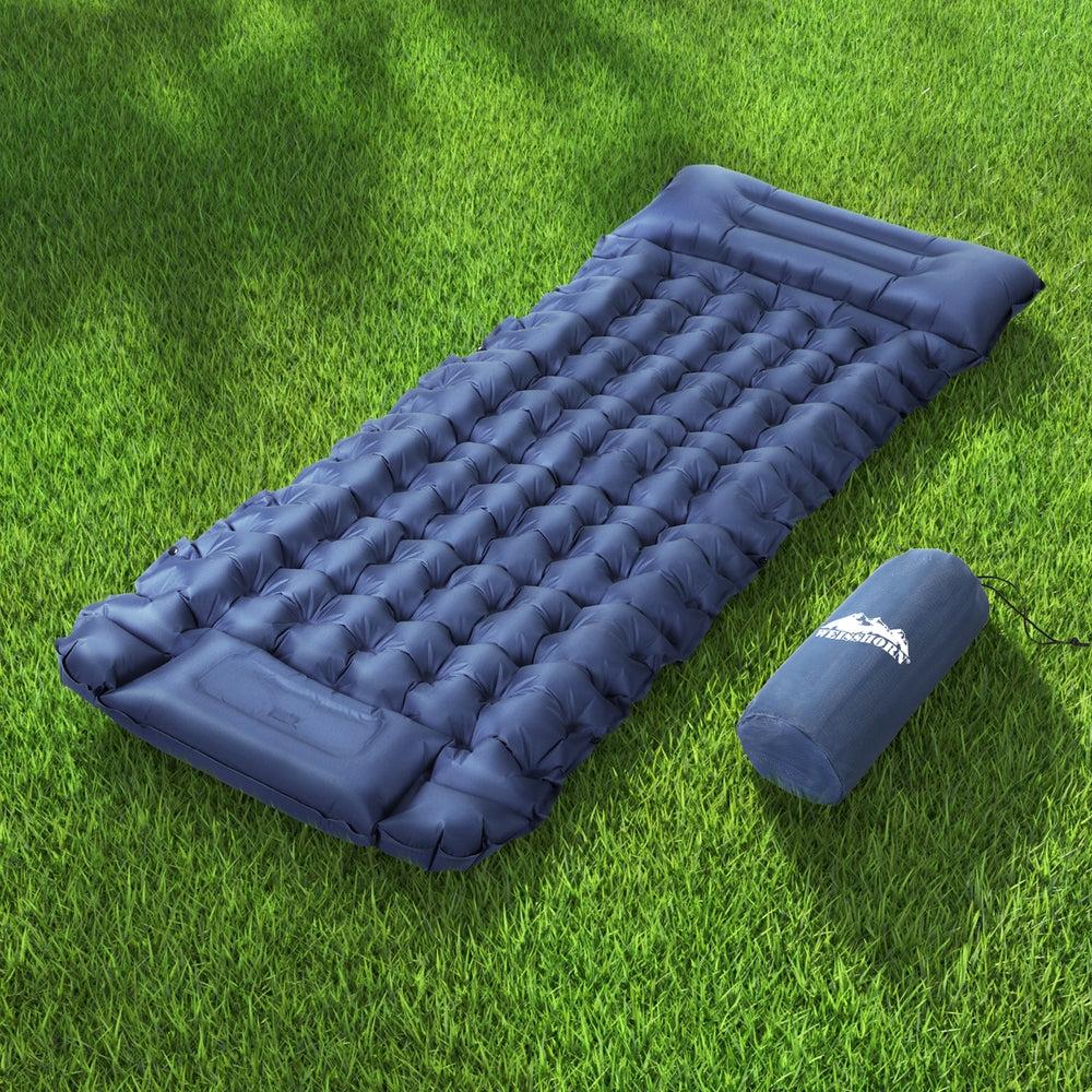 Weisshorn Self Inflating Mattress Camping Sleeping Mat Air Bed Single w/ Pillow Bag