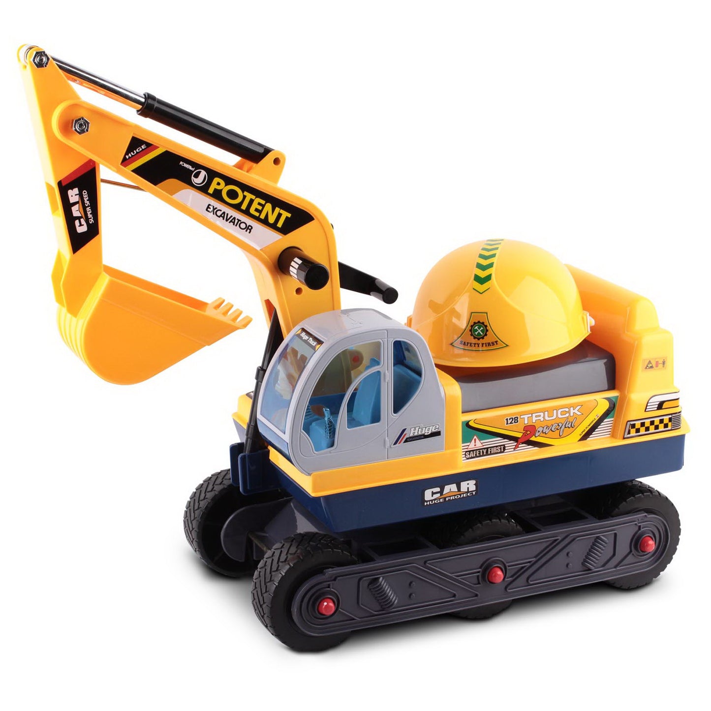 Keezi Ride-On Excavator Toy – Kids Digger Bulldozer for Sandpit Pretend Play