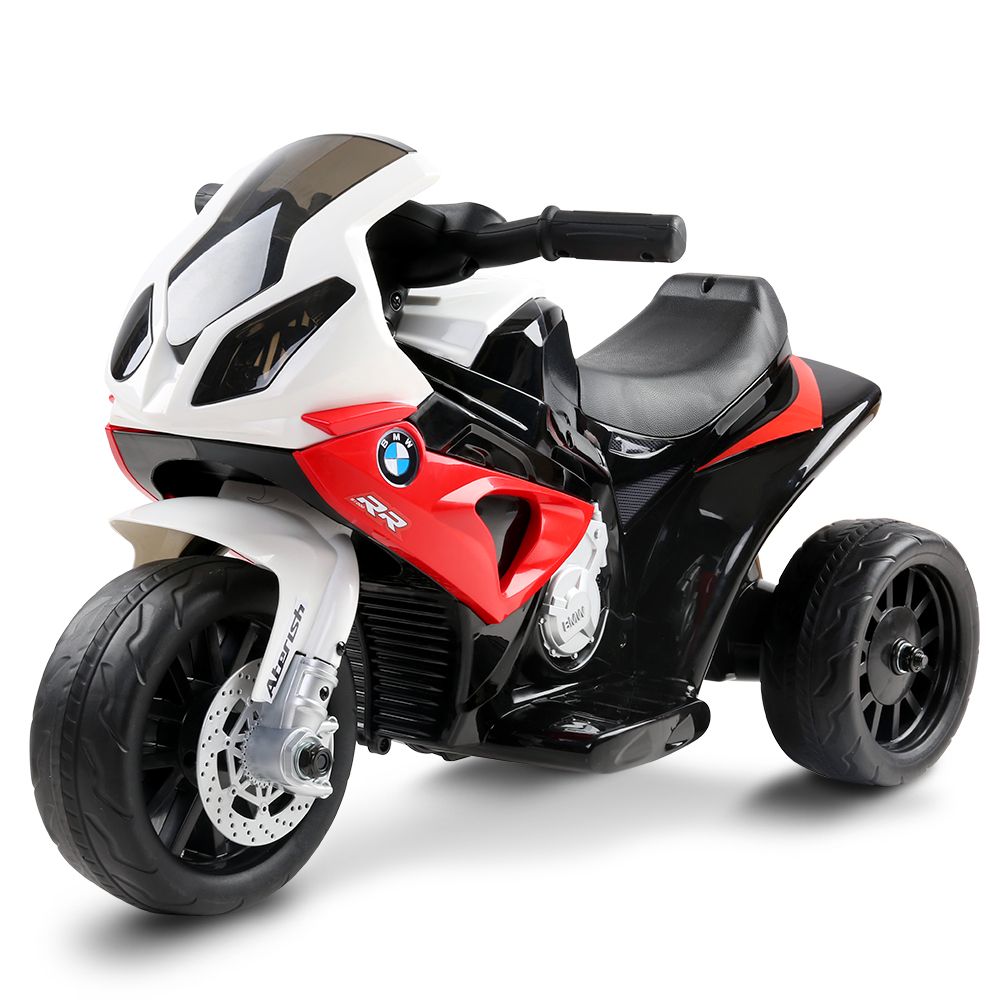 BMW S1000RR Licensed 12V Kids Ride-On Police Motorcycle – Red Electric Motorbike