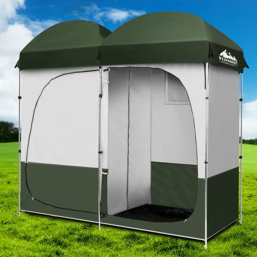 Weisshorn Double Camping Ensuite Tent – Portable Outdoor Shower & Toilet Change Room