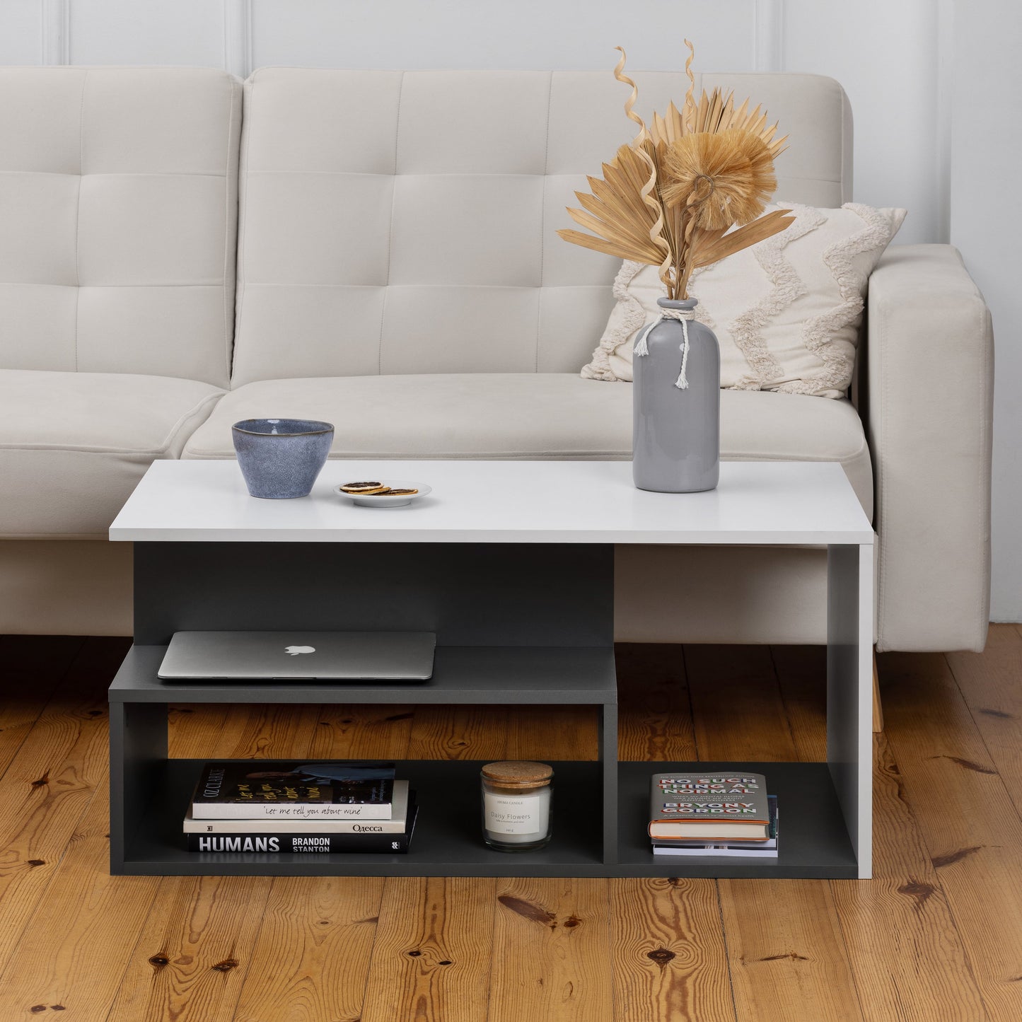 VALENCIA COFFEE TABLE - OAK/GHITE