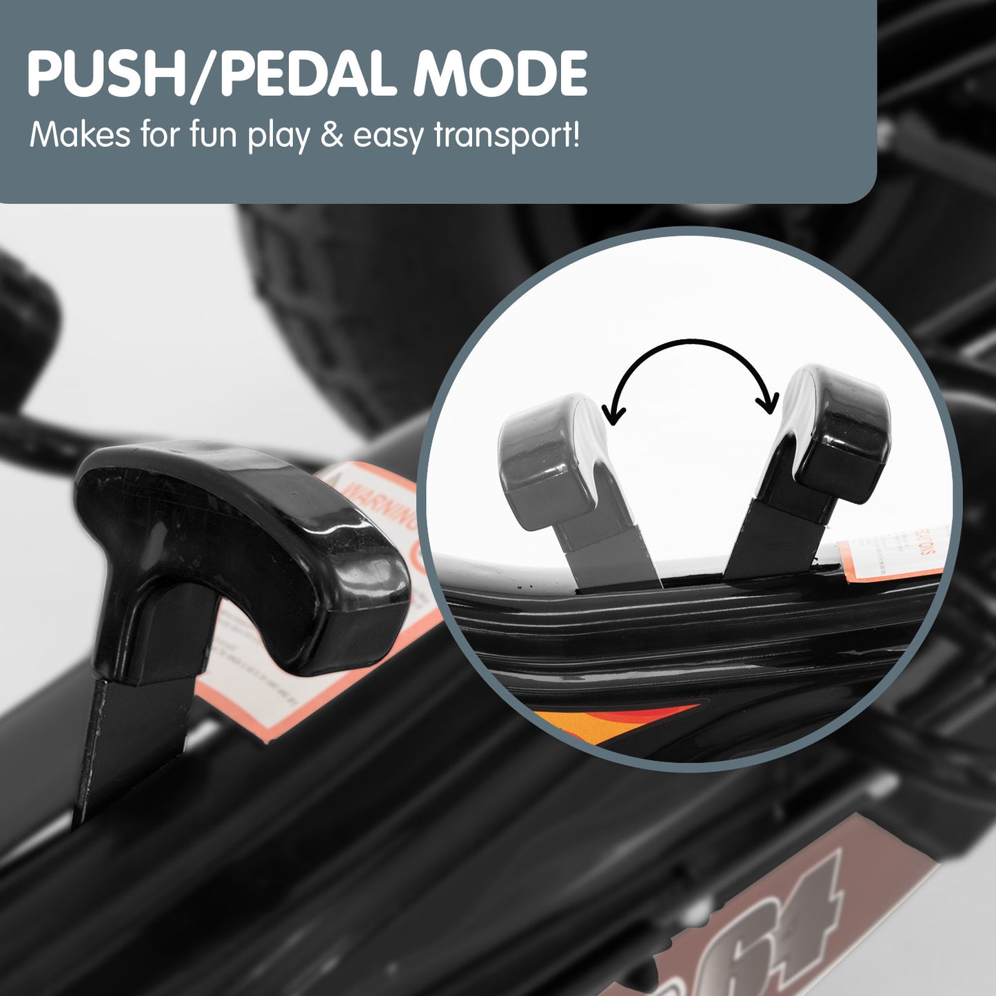 Kahuna G95 Kids Pedal-Powered Go Kart – Black Ride-On Racing Car