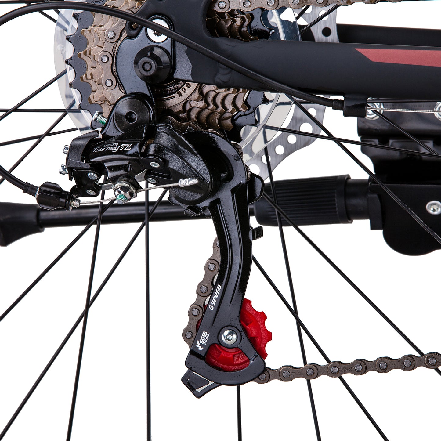 Trinx 26" Men’s Mountain Bike – 21-Speed Shimano, 17" Frame, Matt Black White/Red