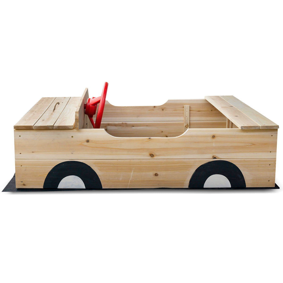 Lifespan Kids Outback Interactive Sandpit – Wooden Outdoor Play Box with Cover
