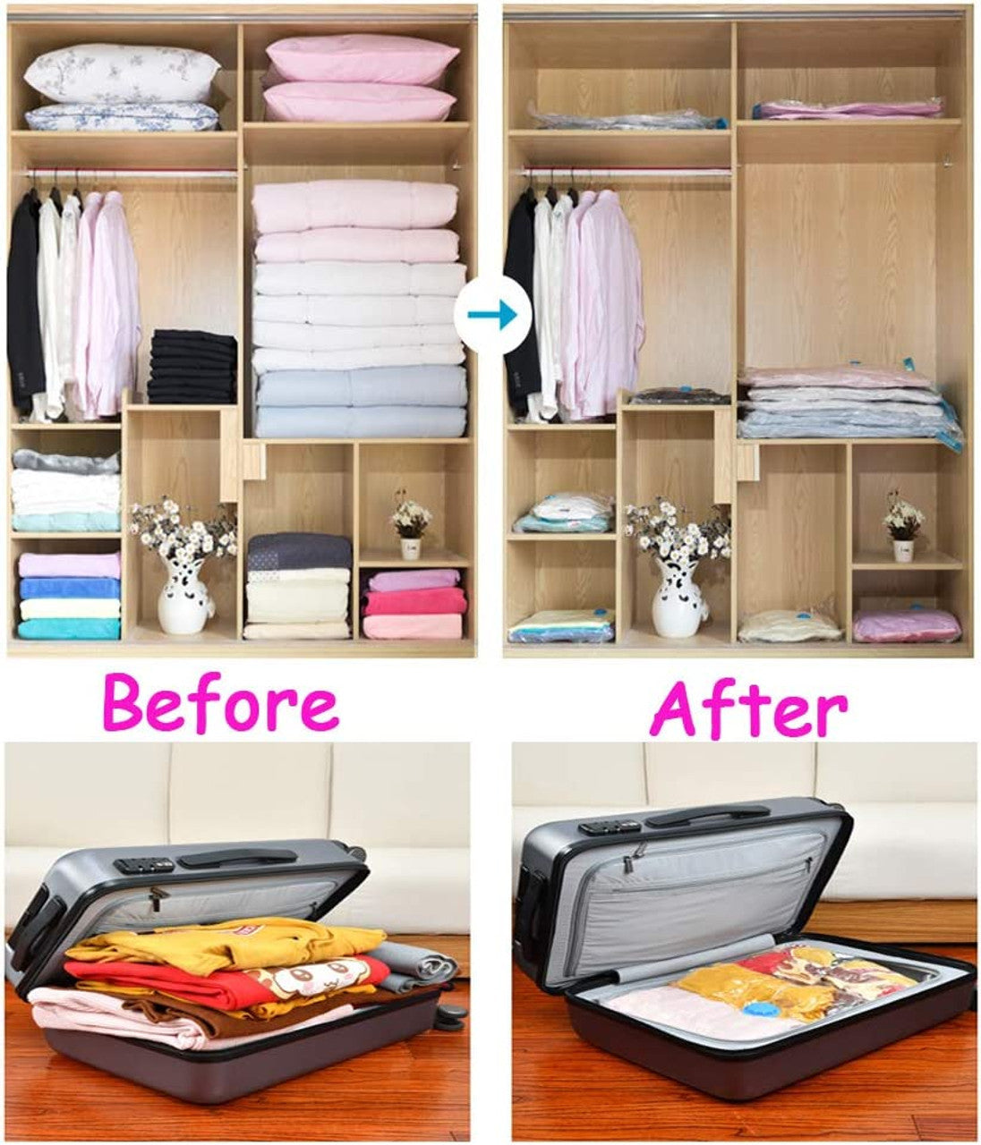 Braneit™ Family Vacuum Seal Storage Pack (9 Pieces)