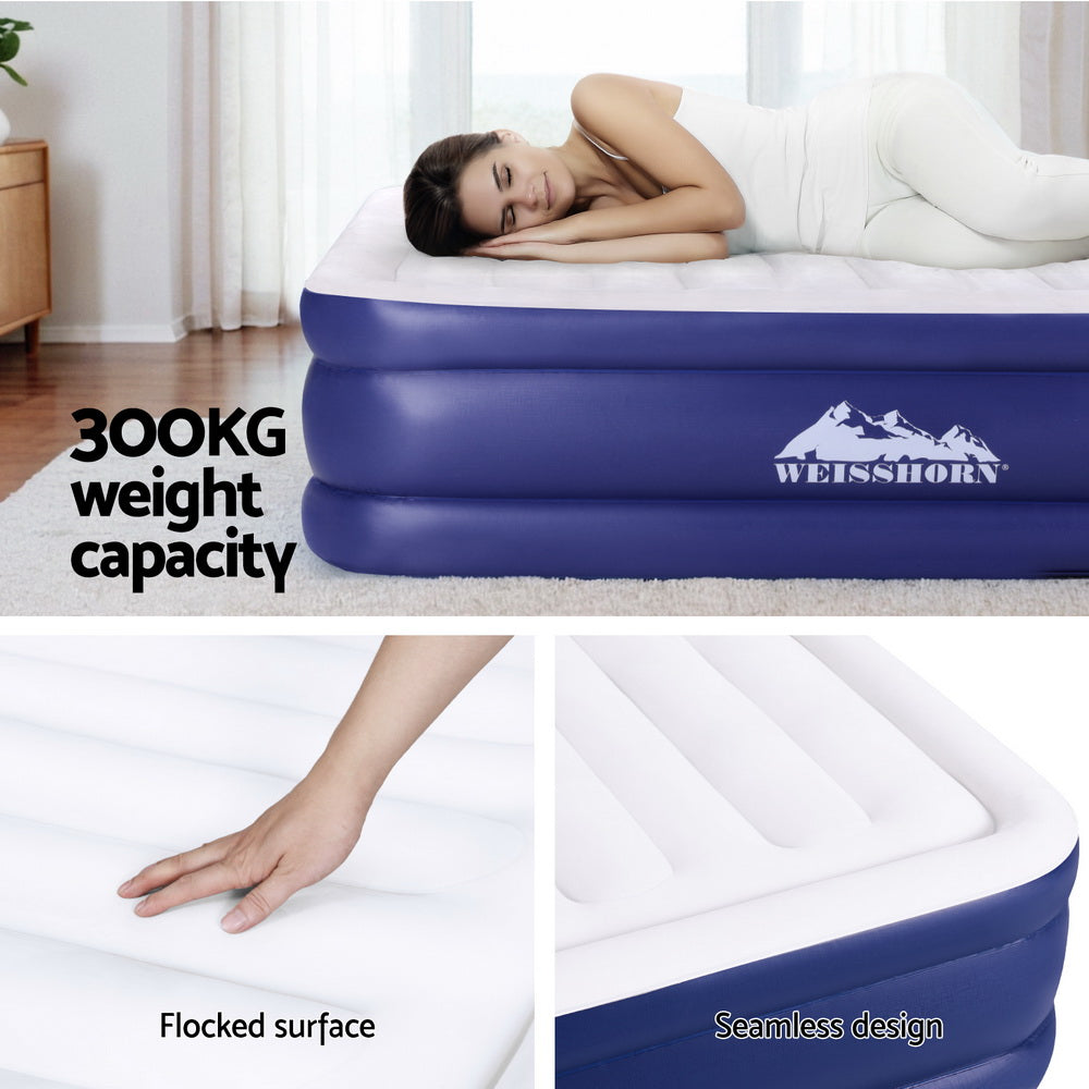 Weisshorn Air Mattress King Size 51CM Inflatable Bed Camping Home Outdoor