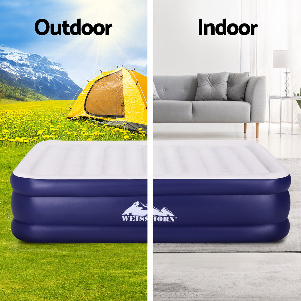 Weisshorn Queen Air Mattress Inflatable Bed 51cm Camping Airbed