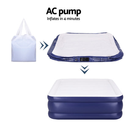 Weisshorn Queen Air Mattress Inflatable Bed 51cm Camping Airbed