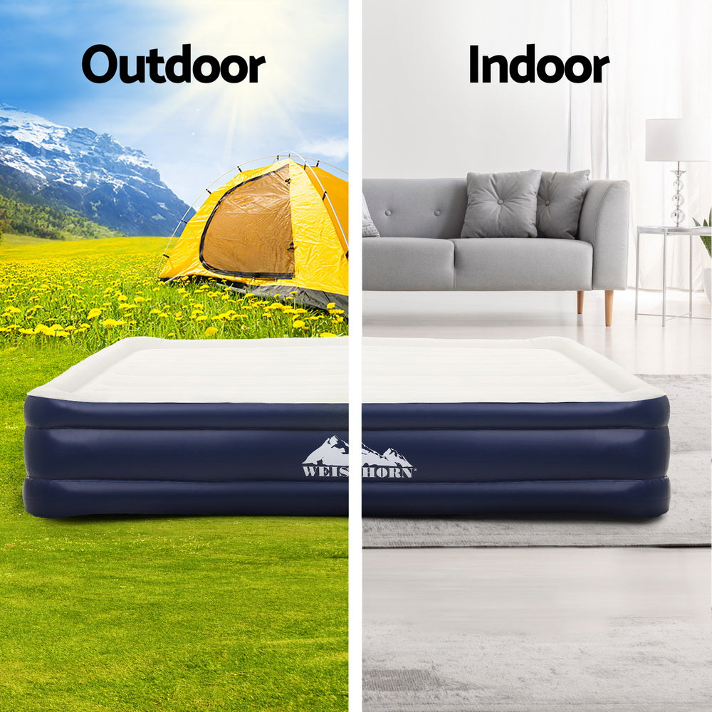Weisshorn Double Air Mattress – 46cm Inflatable Bed for Camping, Guests & Travel