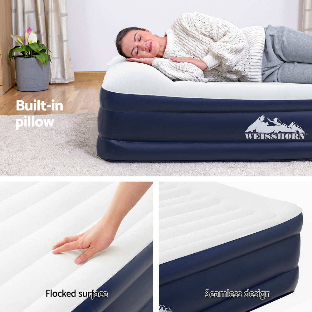 Weisshorn Double Air Mattress – 46cm Inflatable Bed for Camping, Guests & Travel
