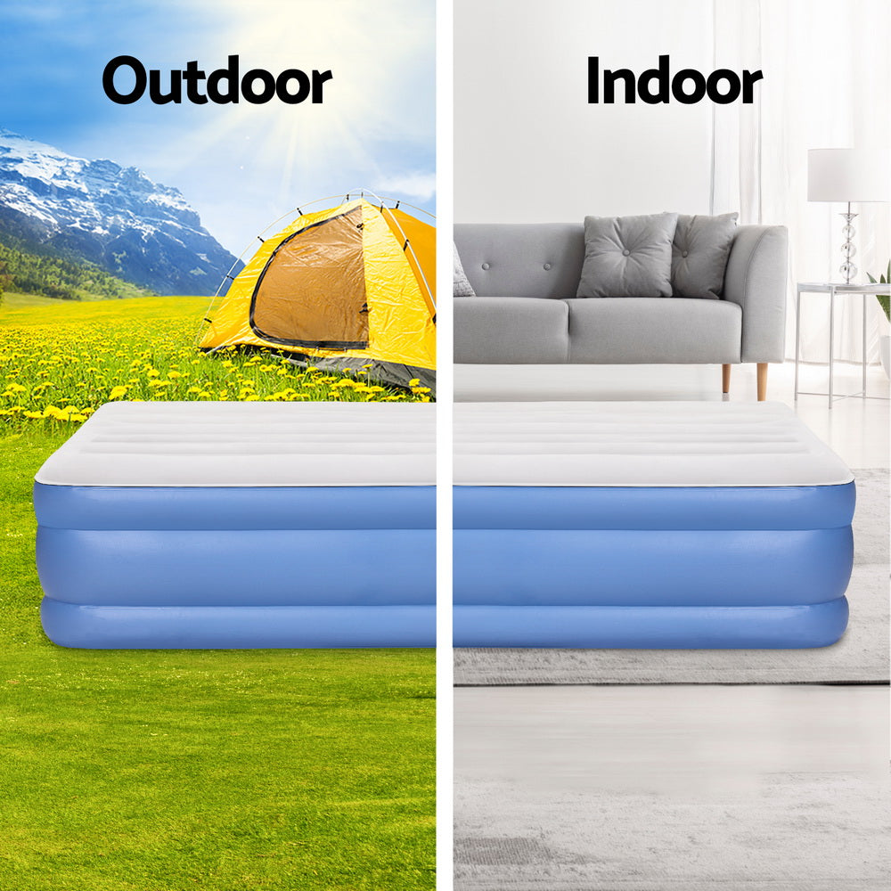 Weisshorn Air Mattress Queen Inflatable Bed 50cm Airbed Guest Camping Use