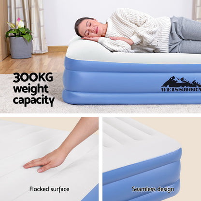 Weisshorn Air Mattress Queen Inflatable Bed 50cm Airbed Guest Camping Use