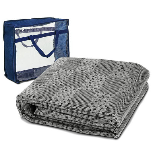 Weisshorn 6x2.5m Annex Matting – Heavy-Duty 600GSM Mesh Floor Mat for Caravan & Camping