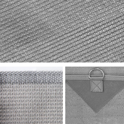 Caravan Privacy Screen 3.7x1.95M Roll Out Awning Sun Shade End Wall – Grey
