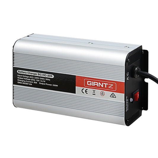 Giantz 12V 20A Car Battery Charger & Inverter – 20 Amp for ATV, 4WD, Boat, Caravan