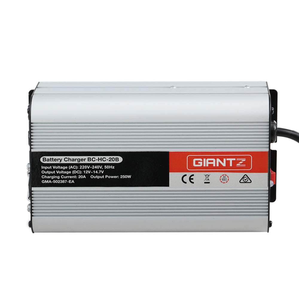 Giantz 12V 20A Car Battery Charger & Inverter – 20 Amp for ATV, 4WD, Boat, Caravan