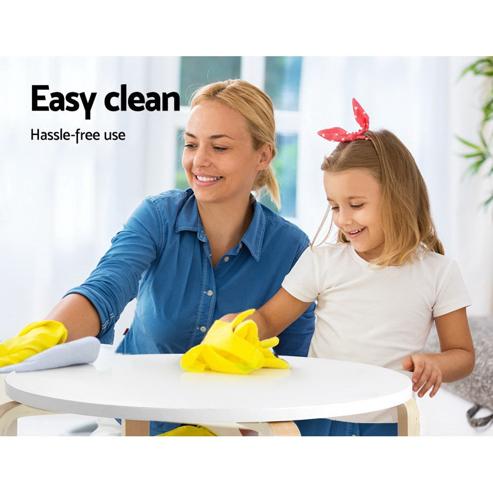 Keezi 3PCS Kids Table & Chairs Set – Activity Play Desk for Toys, Study & Crafts