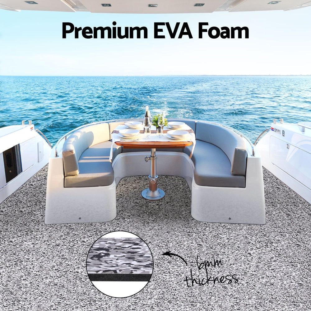 Seamanship EVA Foam Marine Decking Mat – Camo 240x90x0.6cm Non-Slip Boat Flooring