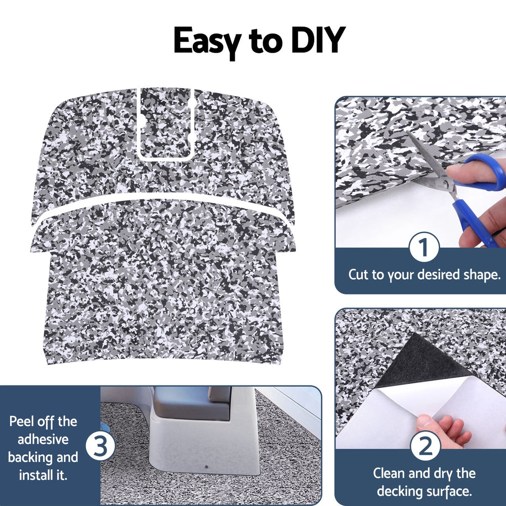 Seamanship EVA Foam Marine Decking Mat – Camo 240x90x0.6cm Non-Slip Boat Flooring