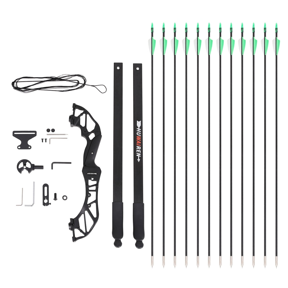 Everfit 55lbs Recurve Bow & Arrow Set – Green Takedown Archery Kit for Beginners
