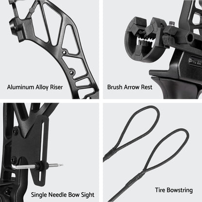 Everfit 55lbs Recurve Bow & Arrow Set – Green Takedown Archery Kit for Beginners