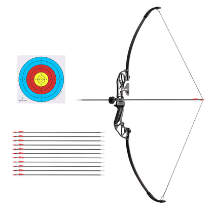 Everfit 55lbs Recurve Bow & Arrow Set – Red Takedown Archery Kit for Beginners & Hunting