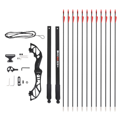 Everfit 55lbs Recurve Bow & Arrow Set – Red Takedown Archery Kit for Beginners & Hunting