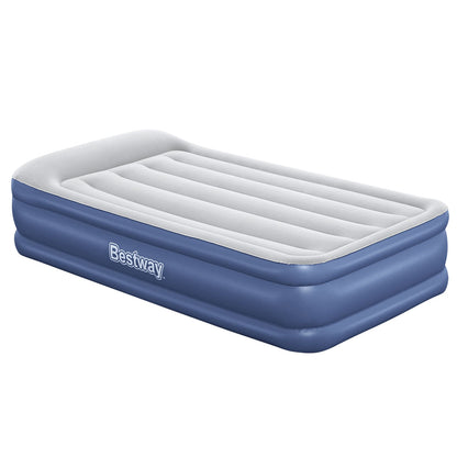 Bestway Air Mattress Single Inflatable Bed 46cm Airbed Blue Camping Travel