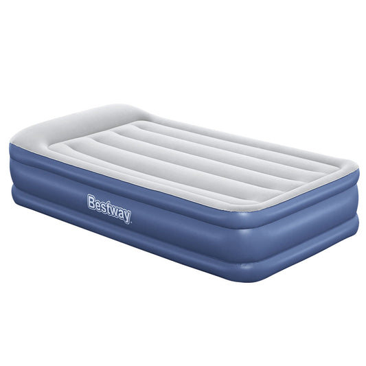 Bestway Air Mattress Single Inflatable Bed 46cm Airbed Blue Camping Travel