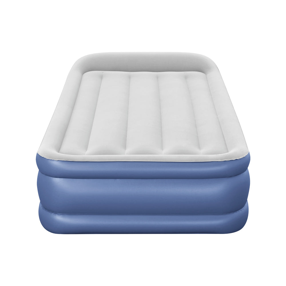 Bestway Air Mattress Single Inflatable Bed 46cm Airbed Blue Camping Travel