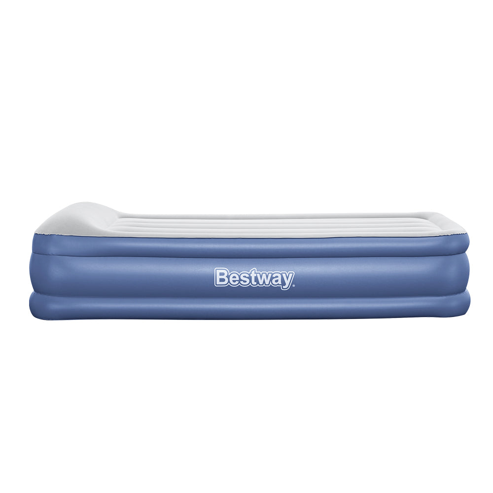 Bestway Air Mattress Single Inflatable Bed 46cm Airbed Blue Camping Travel