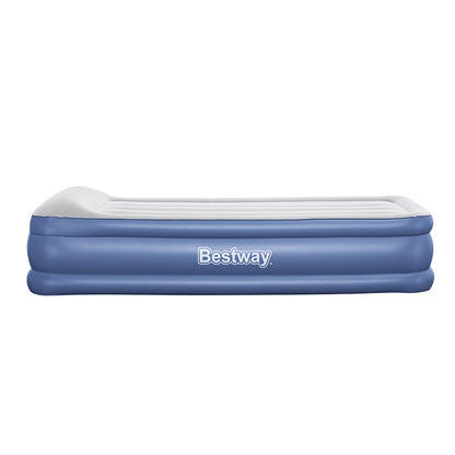 Bestway Air Mattress Single Inflatable Bed 46cm Airbed Blue Camping Travel