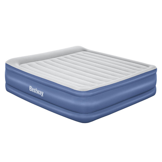 Bestway King Size Air Mattress – 56cm Inflatable Bed for Camping & Guests (Blue)
