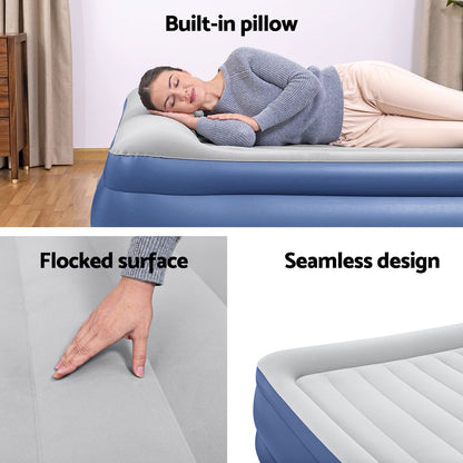Bestway King Size Air Mattress – 56cm Inflatable Bed for Camping & Guests (Blue)