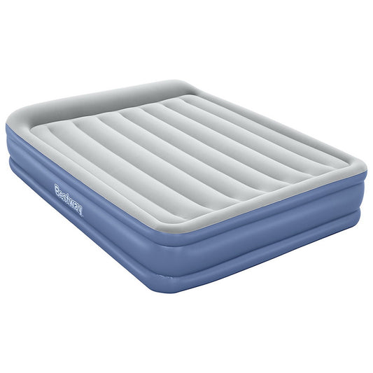 Bestway Queen Inflatable Air Mattress – 46cm Raised Airbed for Camping & Home (Blue)