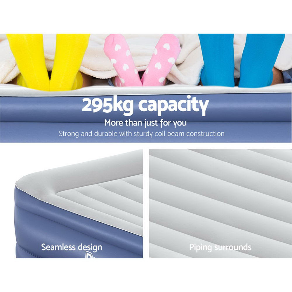 Bestway Queen Inflatable Air Bed – Portable Blow-Up Mattress for Camping & Guests