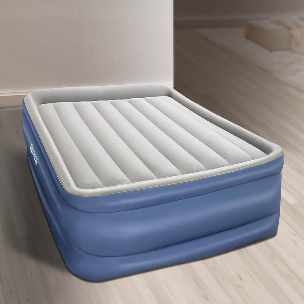 Bestway Queen Inflatable Air Bed – Portable Blow-Up Mattress for Camping & Guests