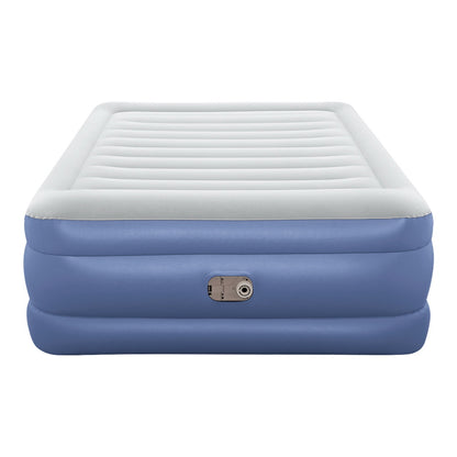 Bestway Queen Inflatable Air Mattress – 61cm Raised Bed for Guests & Camping (Blue)