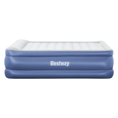 Bestway Queen Inflatable Air Mattress – 61cm Raised Bed for Guests & Camping (Blue)