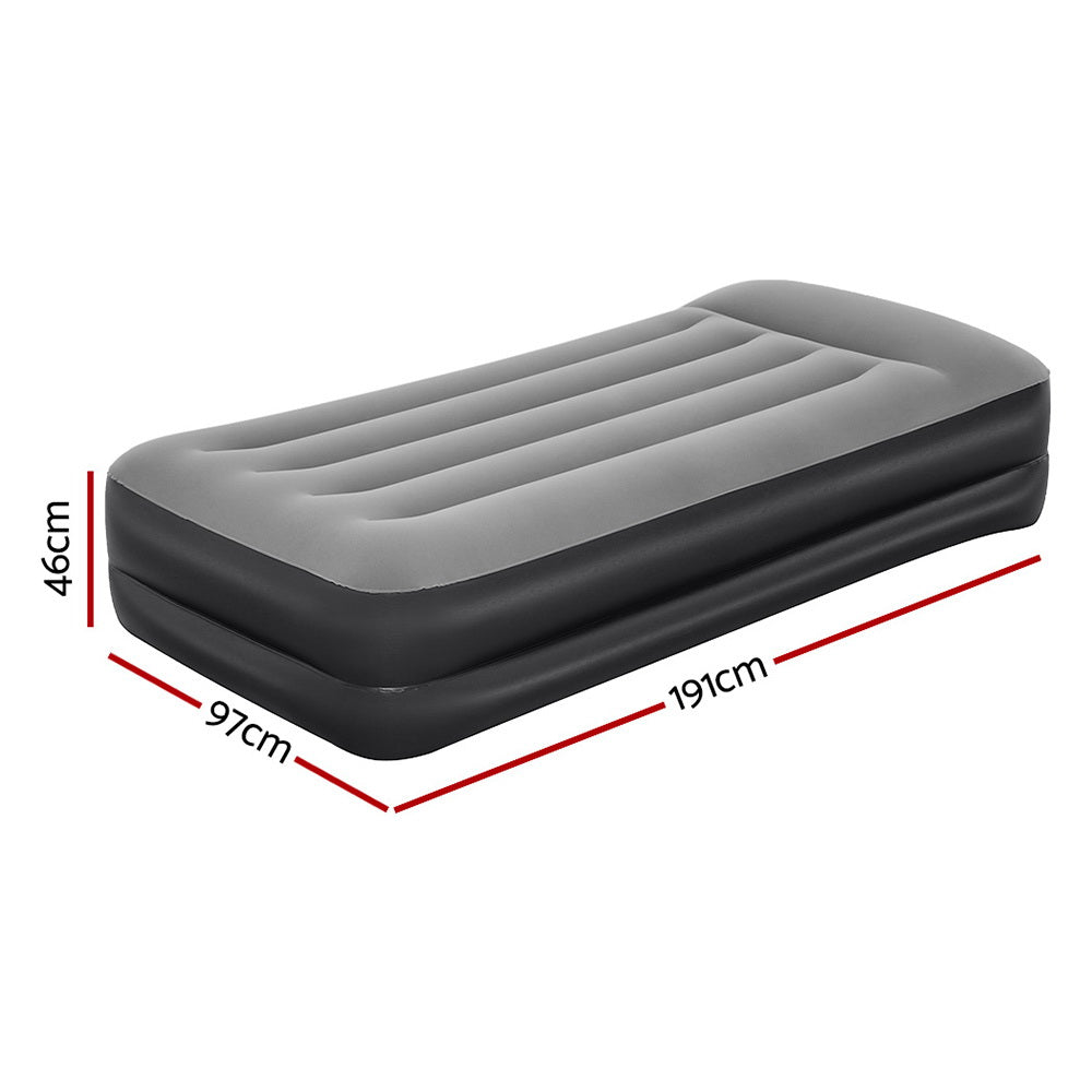 Bestway Single Inflatable Air Mattress – 46cm Raised Airbed, Black