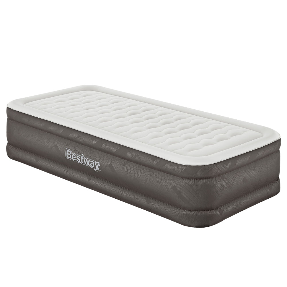 Bestway Single Inflatable Air Mattress – 46cm Height, Grey Comfort Bed