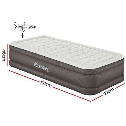 Bestway Single Inflatable Air Mattress – 46cm Height, Grey Comfort Bed