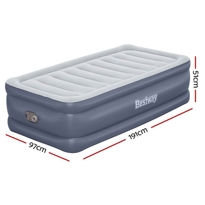 Bestway Air Mattress Single Size 51CM Inflatable Bed Camping Home Outdoor