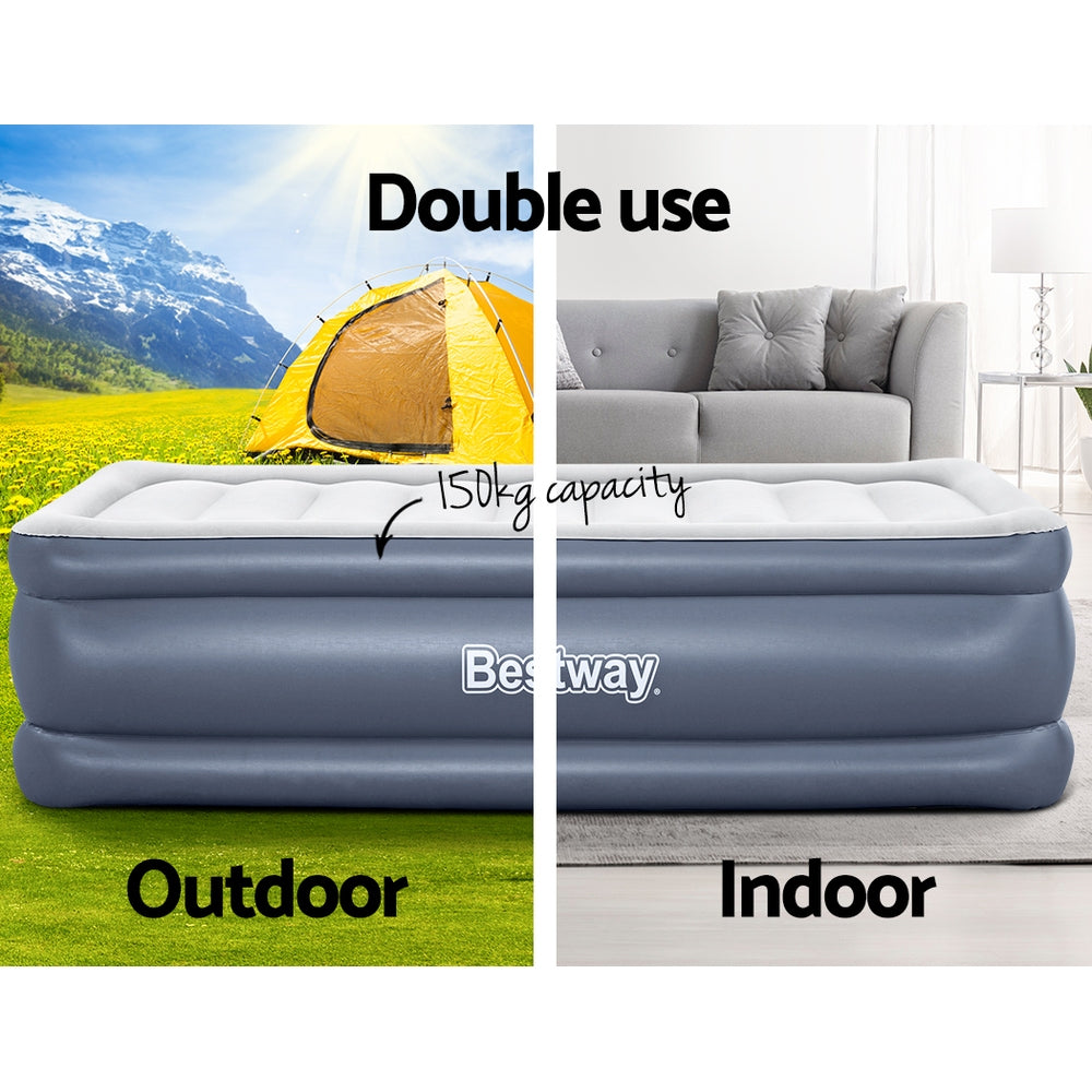 Bestway Air Mattress Single Size 51CM Inflatable Bed Camping Home Outdoor