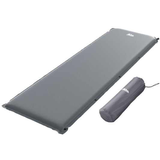 Weisshorn Self Inflating Mattress Single Air Bed Pad Camping Sleeping Mat Grey