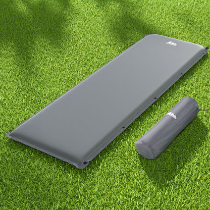 Weisshorn Self Inflating Mattress Single Air Bed Pad Camping Sleeping Mat Grey