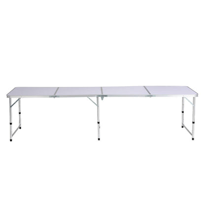 Weisshorn 240CM Folding Camping Table – Portable Aluminium Outdoor Picnic & BBQ Desk