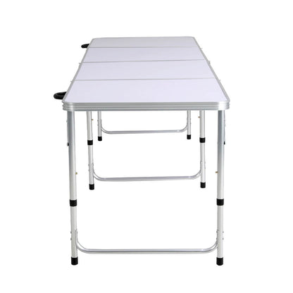 Weisshorn 240CM Folding Camping Table – Portable Aluminium Outdoor Picnic & BBQ Desk