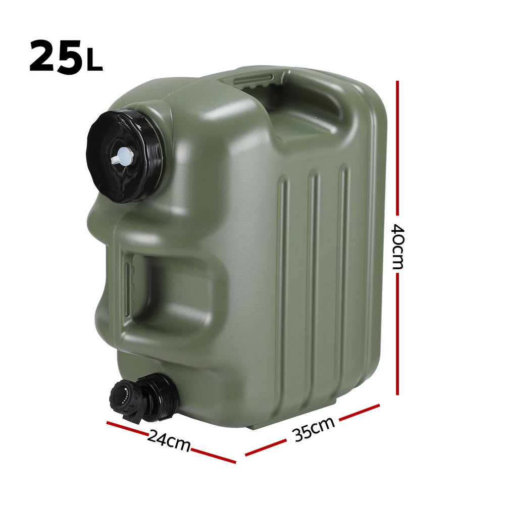 Weisshorn 25L Water Container Camping Jerry Can Outdoor Storage Tank Bucket
