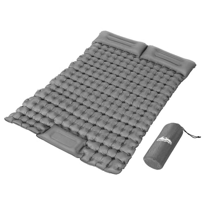 Weisshorn Self-Inflating Camping Mattress – Double Air Bed with Pillow & Carry Bag
